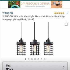 Three pack Pendant hanging lights brand new!
